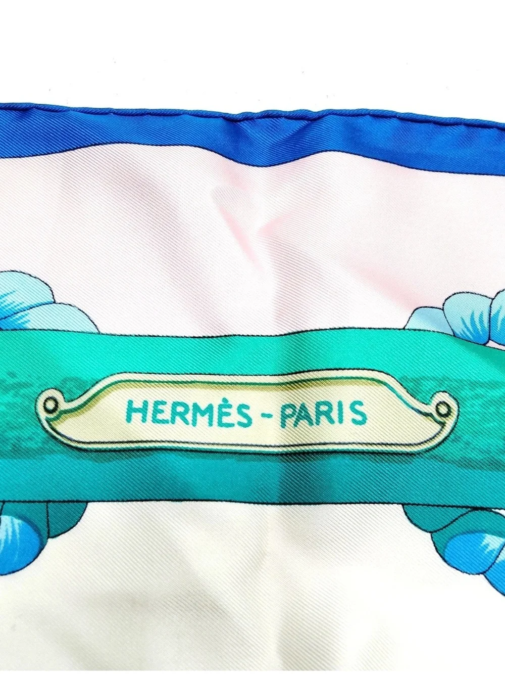 Aurh Hermes Tribord Carre 90 Silk Scarf